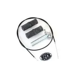 1/4″ Turn Throttle Kit for 1″ Handlebars w/ 60″ Cable Harley FL XL FX 76-96