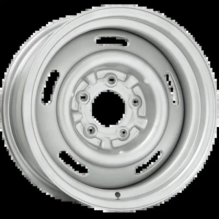 14×6 Camaro Style Rallye Silver 5×4.75″ bolt 4″ backspace