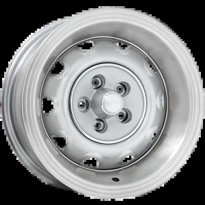 15×7 Chrysler Rallye Silver 5×4.5″ bolt 4.25″ backspace