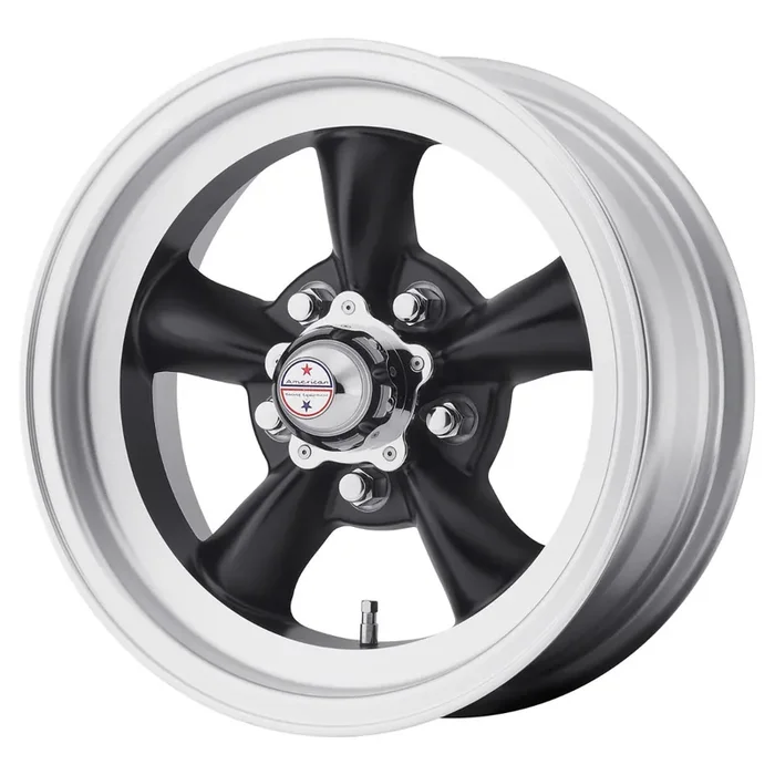 15X10 VN105 Torq Thrust D Satin Black/Machined 5×4.75 bolt 3.77″ back