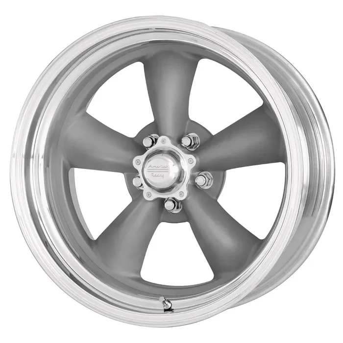 17×8 VN215 Classic Torq Thrust II Gray/Machined 5×4.75 bolt 4.81″ back