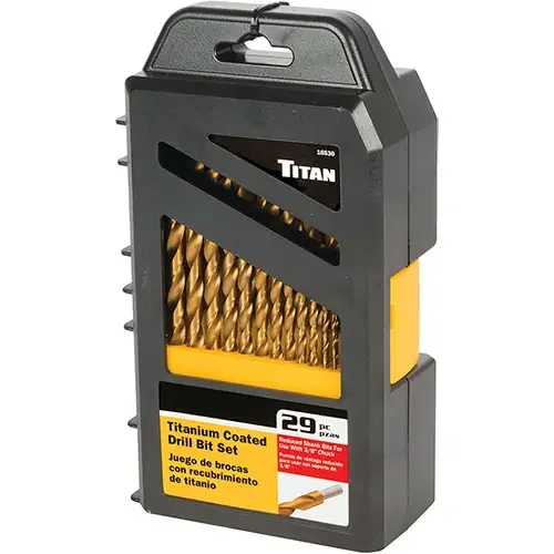 29 Piece Titanium Coated Drill Bit Set