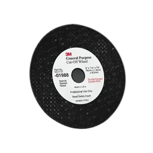 3M General Purpose 3″ x 1/16″ x 3/8″ Cut-Off Wheel – 01988