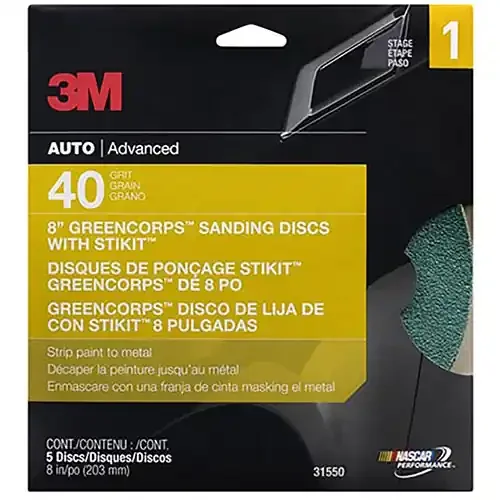 3M Green Corps 8″ Stikit 40E Discs – 31550