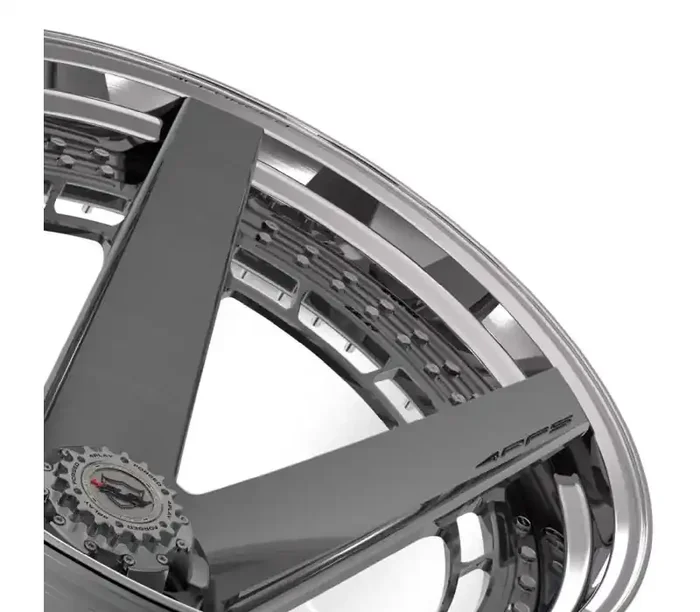 4Play Wheels 4PLAY Wheel 24×14 4PF5 Polished Barrel with Tinted Clear Center Rim Chevrolet Silverado 1500 1999-2022 4PF5-24140-6D55-76BG-P