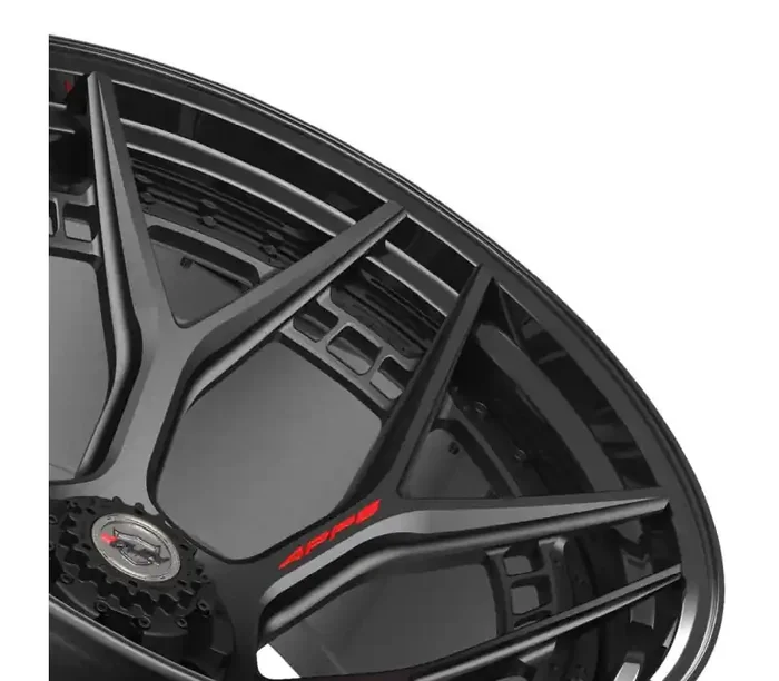 4Play Wheels 4PLAY Wheel 24×14 4PF6 Gloss Black Barrel with Matte Center Rim Nissan Titan 2008-2022 4PF6-24140-6D55-76B1-B