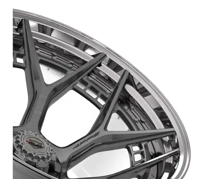 4Play Wheels 4PLAY Wheel 24×14 4PF6 Polished Barrel with Tinted Clear Center Rim Lexus LX6000 2022 4PF6-24140-6D55-76BG-P