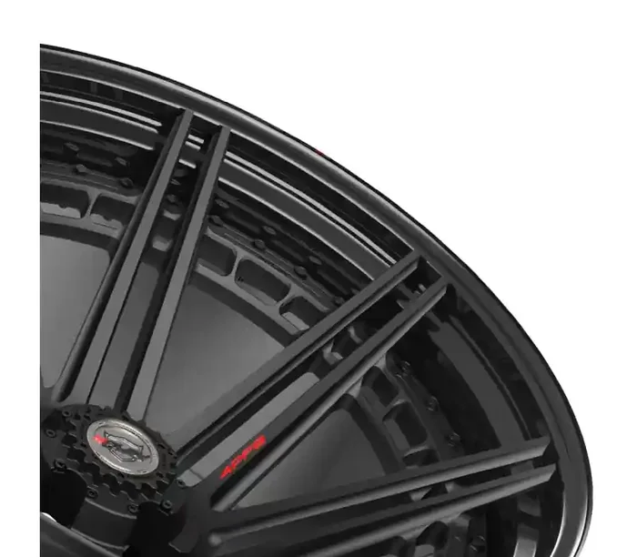 4Play Wheels 4PLAY Wheel 24×14 4PF8 Gloss Black Barrel with Matte Center Rim Ram 1500 2011-2018 4PF8-24140-5D55-76B1-B