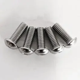 5 Polished Harley Rear Brake Rotor Bolts Softail Dyna Touring HD 3/8″-16 X 3/4″