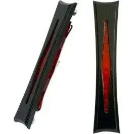 Accutronix Black Diamond Red Lens LED Sadddlebag Bag Lights Turn Signals Brake