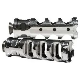 Accutronix Chrome Muzzle Break Shifter Peg Heel/Toe Harley & Custom Application