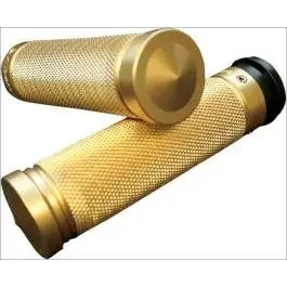 Accutronix Custom Gothic Style Knurled Brass Hand Grips for Harley Throttle By Wire