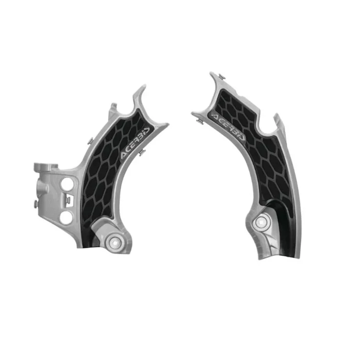 Acerbis X-Grip Frame Guard Silver/Black [MPN: 2911441015]