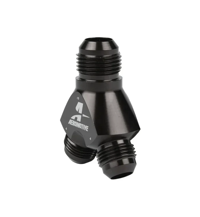 Aeromotive Y-Block Fitting – 10 AN to 2 x -8 AN