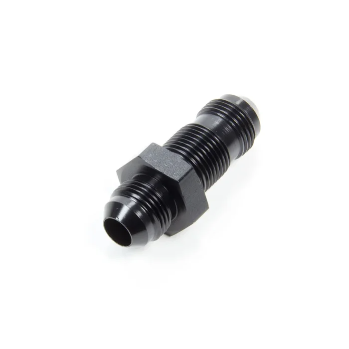 Aeroquip Black Aluminum -08 Straight Bulkhead Union Adapter