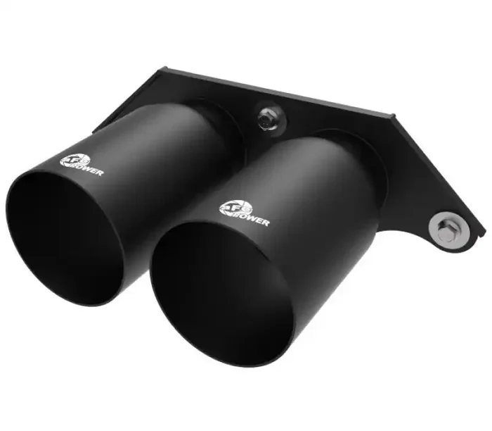 aFe Power Mach Force Xp 4in 304 SS Bolt-On Exhaust Tips Satin Black 14-19 Porsche 911 GT3 3.8L/4.0L 49C36435-B