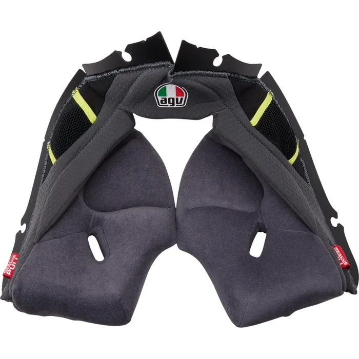 AGV 0134-3328 2018500056499L Pista GP RR Helmet Cheek Pads Pista GP RR Cheek Pads – Gray/Yellow – Large