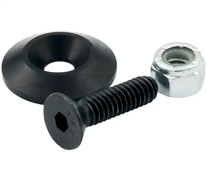 Allstar Performance Countersunk Bolts 10 w/1in Washer Black 10pk ALL18631
