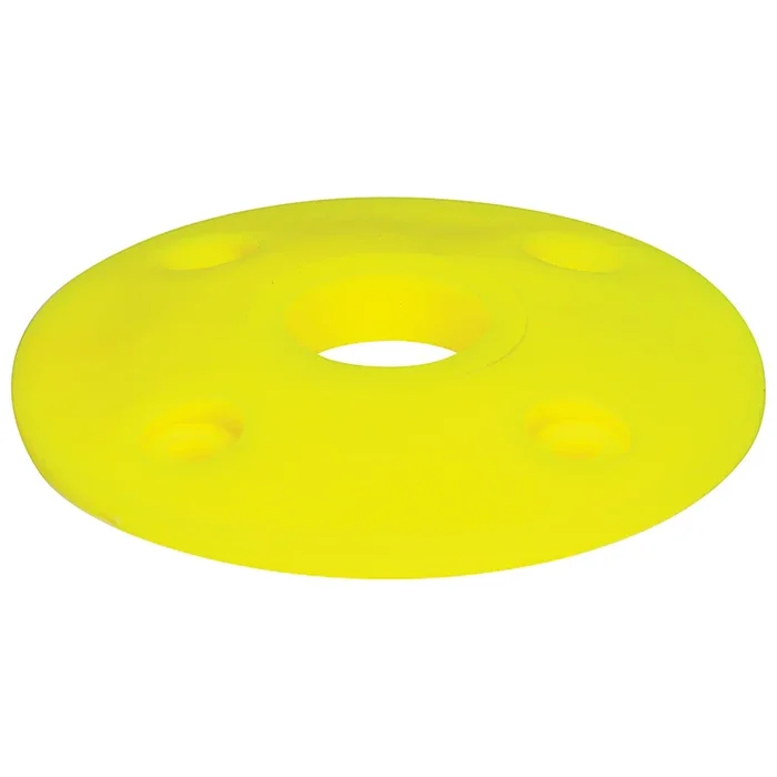 Allstar Performance Scuff Plate – 2 ” OD – 1/2 ” ID – Plastic – Neon Yellow (Set of 4)