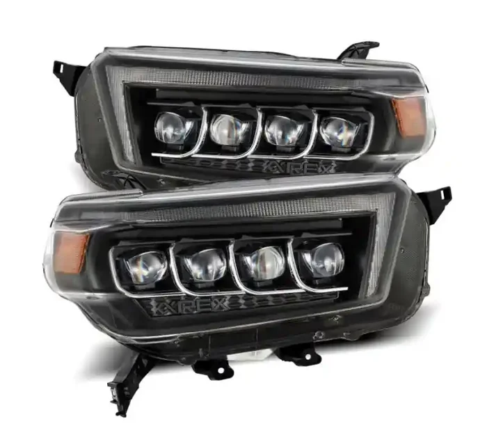 AlphaRex 10-13 Toyota 4Runner NOVA LED Projector Headlights Plank Style Black w/Seq Signal/DRL 880759