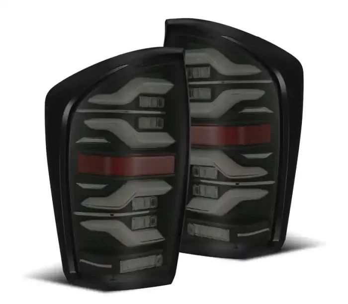 AlphaRex 16-21 Toyota Tacoma LUXX LED Taillights Blk w/Activ Light/Seq Signal 680090