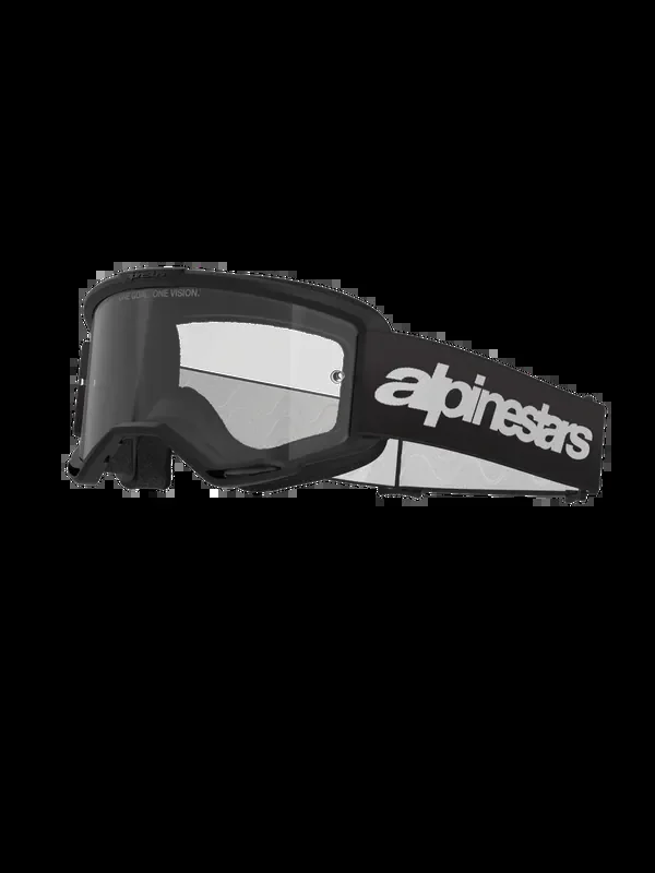 Alpinestars Vision 3 Goggle – Wordmark – Black – Clear Lens