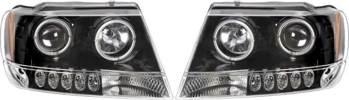 Anzo USA Headlights with Projector & Halo for 99-04 Jeep Grand Cherokee WJ