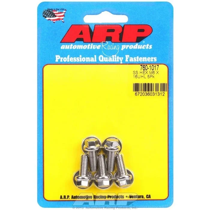 ARP 6 mm x 1.00 Thread Bolt 16 mm Long 8 mm Hex Head Stainless – Natural