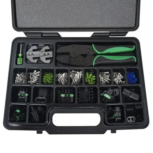 Astro Pneumatic 220-pc. Weather Pack Interchangeable Ratcheting Crimping Tool & Accessory Set – 9478