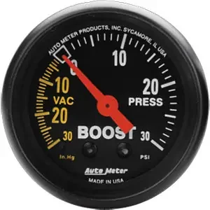 Auto Meter 2614 AUT Black Faced Mechanical 2-1/16″ Boost Gauge
