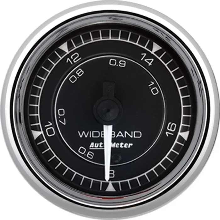 Auto Meter Chrono Series Wideband 8:1-18:1 AFR Air-Fuel Ratio Gauge – 2-1/16 in Diameter – Black Face