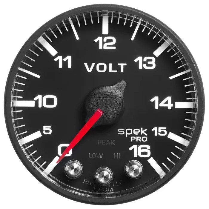 Auto Meter Spek Pro Voltmeter 8-16V Electric Analog – Full Sweep