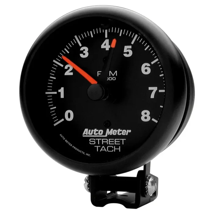 Auto Meter Z-Series 8000 RPM Tachometer – Electric – Analog – 3-3/4 in Diameter – Pedestal Mount – Black Face 2894