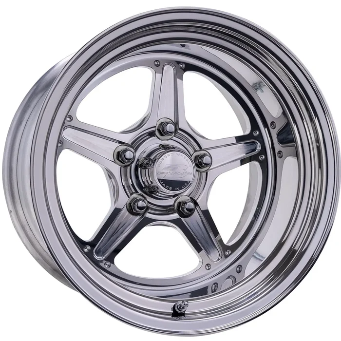 Billet Specialties Street Lite Aluminum Wheel – 15 x 10 in – 6.5 in Backspace – 5 x 4.5 in Bolt Pattern – Polished / Machined Center