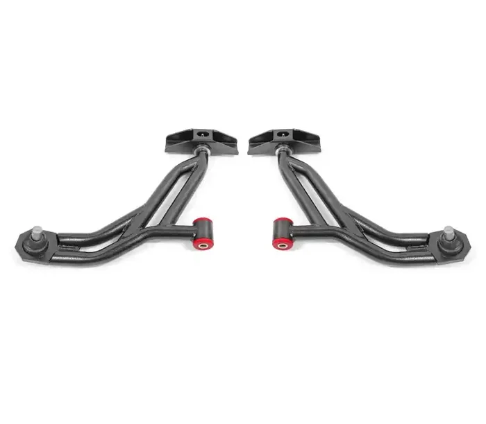 BMR Suspension BMR 10-14 Ford Mustang Non-Adj. Lower A-Arms Delrin/Rod w/ 19mm Tall Ball Joint – Black Hammertone AA756H