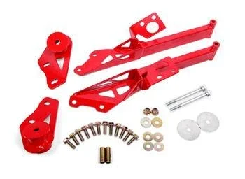 BMR Suspension Rear Subframe Boxed Chassis Brace – Red – Ford Mustang 2015-24
