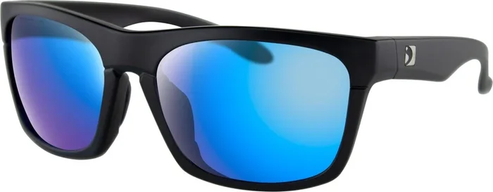 Bobster 26-5249 BROU001H ROUTE SUNGLASSES MATTE BLACK W/PUR HD/LIGHT BLUE REVO MIRR