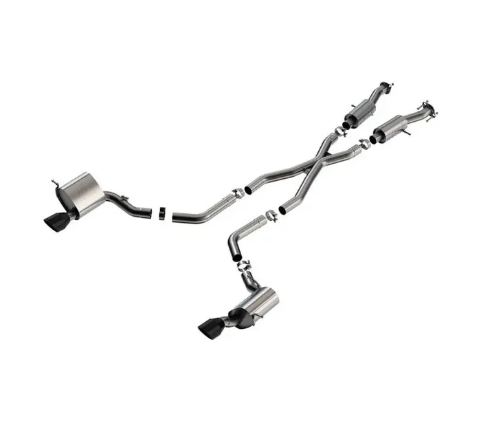 Borla 15-21 Jeep Grand Cherokee SRT 6.4L V8 AWD S-Type Cat-Back Exhaust System – Black Tips T-304SS 140632CB