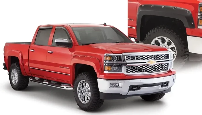 Bushwacker Pocket Style Front / Rear Fender Flare – 2 in Wide – Black – GM Fullsize Truck 2007-13