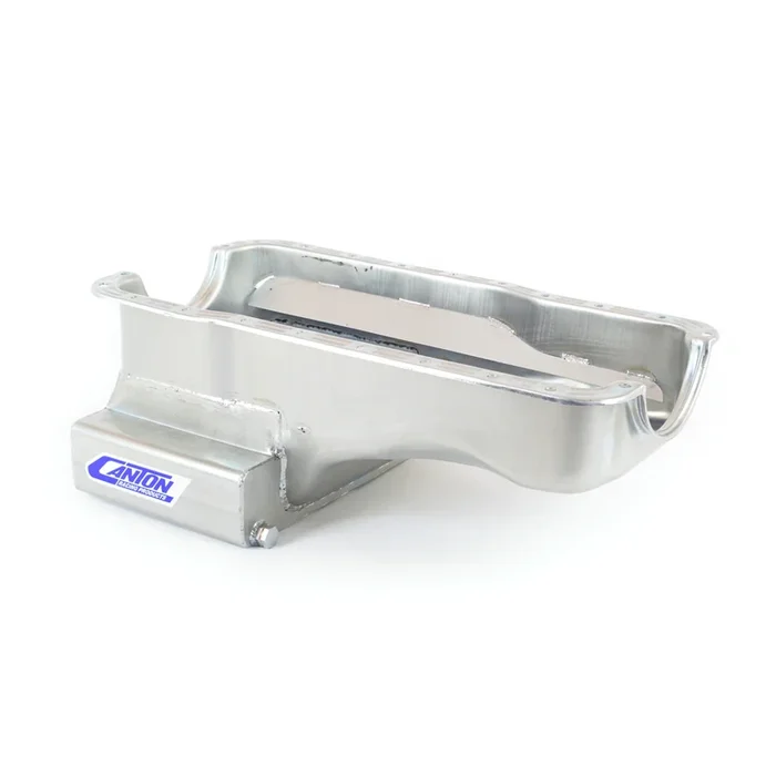 Canton Street / Strip / Road Race Front Sump Oil Pan – 7 Quart – 8 in Deep – Cadmium – Small Block Ford 15-660