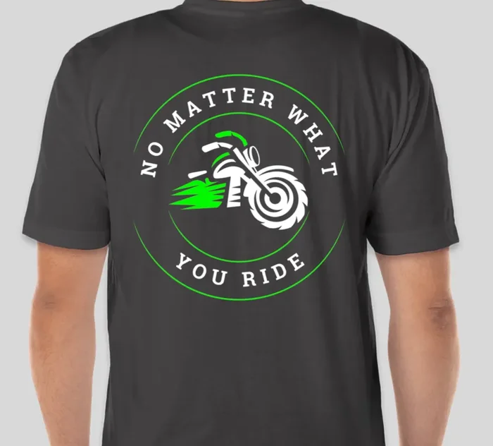 产品名称中包含顶级域名,检查并适当处理后再继续! MotorcycleGear.com No Matter T Shirt