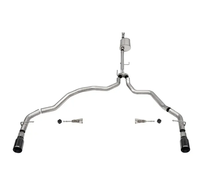 CORSA Performance Corsa 2021-2022 Ford F-150 SuperCab/6.5in Bed 5.0L V8 Sport Cat-Back Dual Rear Exit-Black PVD 21158BLK