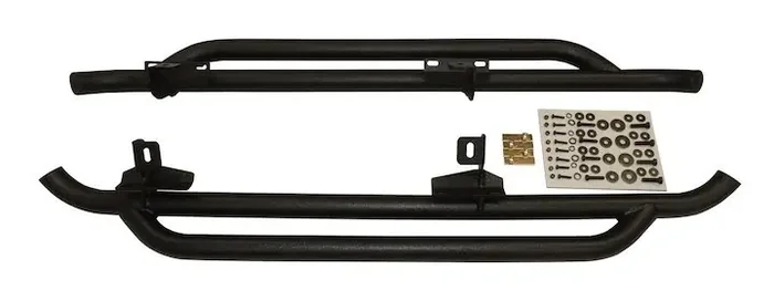 Crown Automotive RT20028 Rough Trail Side Guard Set in Textured Black for 07-18 Jeep Wrangler JK 2 Door