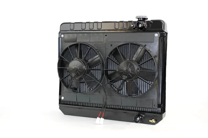 DeWitts LSX Conversion Aluminum Radiator & Fan Kit – 25.5 in W x 22.75 in H x 6.75 in D – Manual Trans – GM Fullsize Truck 1963-66
