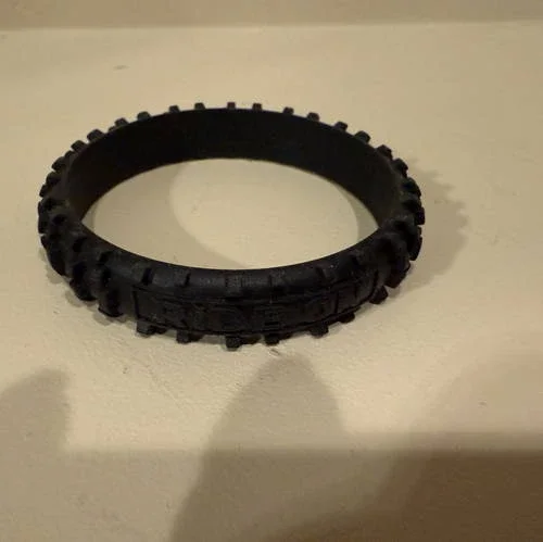 Dirtboy Ride On Wristband MX Dirt Bike Motocross Tire Bracelet Black