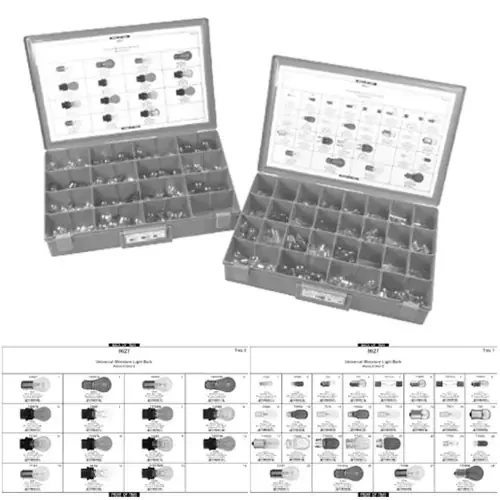 Disco Automotive Two-Tray Bulb Assortment, Yellow Plastic Tray – 8627YCP