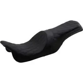 Drag Forward Positioned Predator 2-Up Seat Black Diamond Harley FLH/T 08-Up