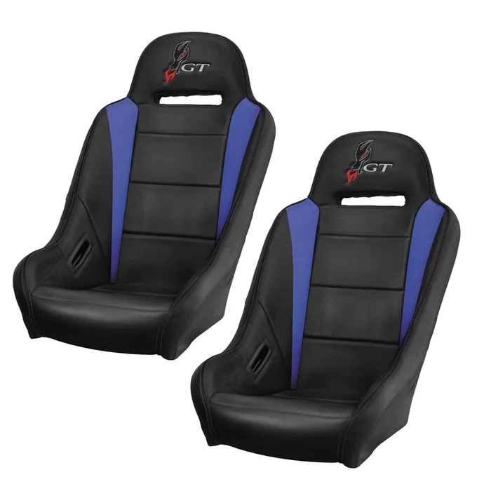 DragonFire Racing HighBack GT Seat Black/Blue, Pair [MPN: 15-1157]