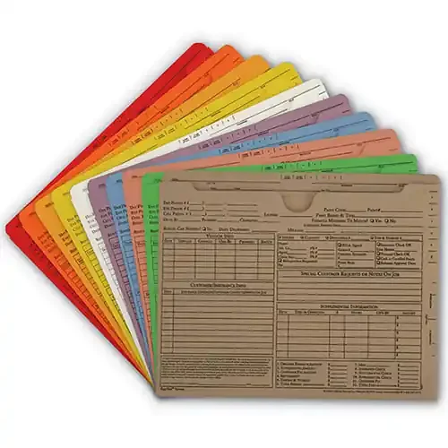 EasyTrac Reinforced Repair Order Jackets – Color