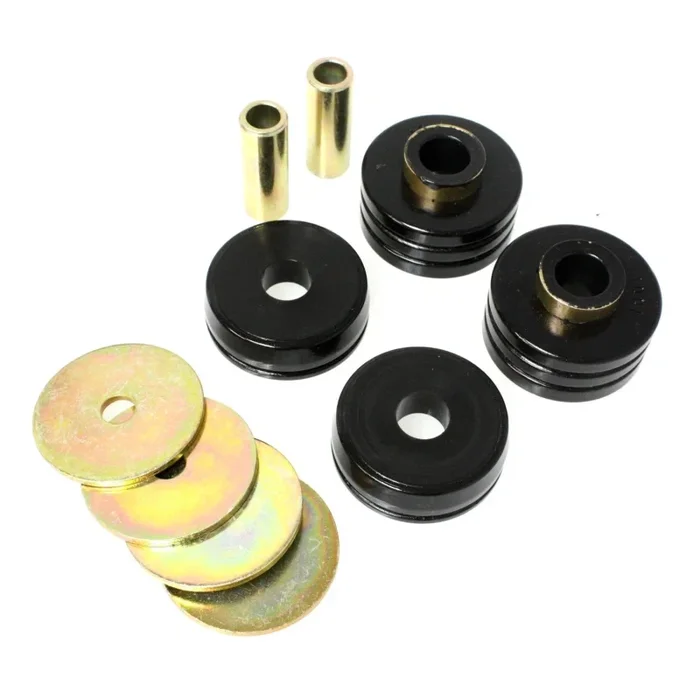 Energy Suspension Hyper-Flex Body Mount Bushing – 0.5 in ID – 2.5 in OD – Black / Cadmium – Pair